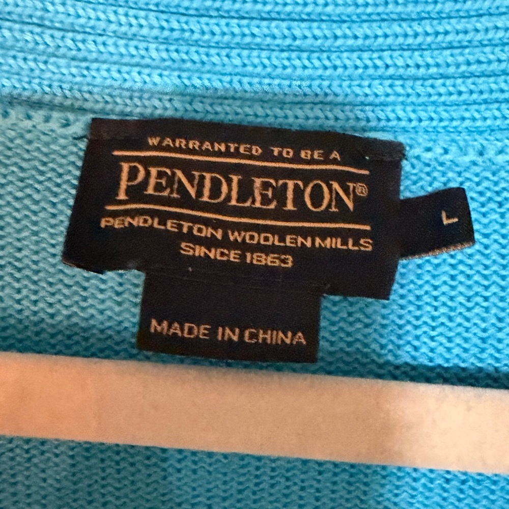 Pendleton Turquoise Knit cardigan vintage 90s